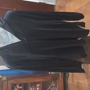 Liz Claiborne black velour hoodie, XL
